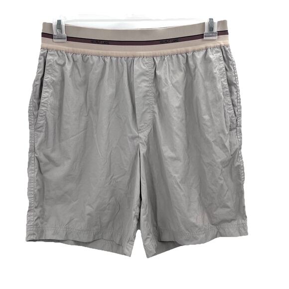 HELMUT LANG Logo Waistband Shorts Stone Beige Mens Medium - Picture 1 of 7